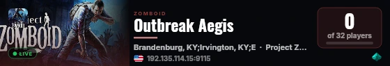 Outbreak Aegis live status badge