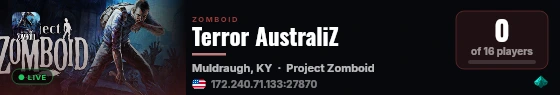 Terror AustraliZ live status badge