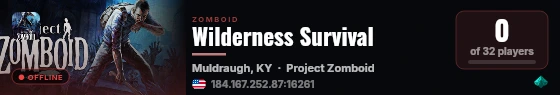 Wilderness Survival live status badge