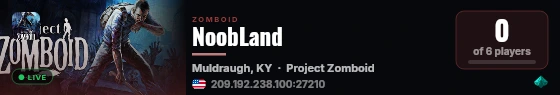 NoobLand live status badge