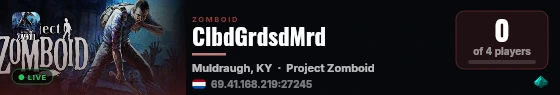 ClbdGrdsdMrd live status badge