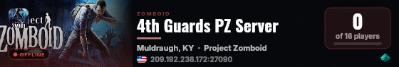 4th Guards PZ Server live status badge