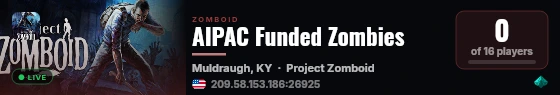 AIPAC Funded Zombies live status badge
