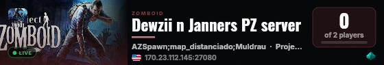 Dewzii n Janners PZ server live status badge