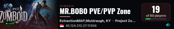 MR.BOBO PVE/PVP Zone live status badge