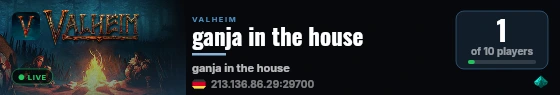 ganja in the house live status badge