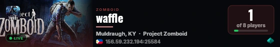 waffle live status badge