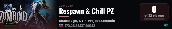 Respawn & Chill PZ live status badge