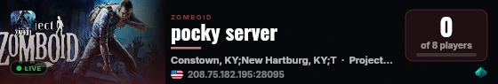 pocky server live status badge