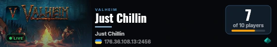 Just Chillin live status badge
