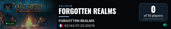 FORGOTTEN REALMS live status badge