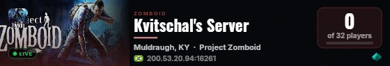 Kvitschal's Server live status badge