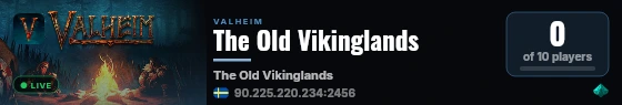 The Old Vikinglands live status badge