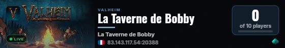 La Taverne de Bobby live status badge