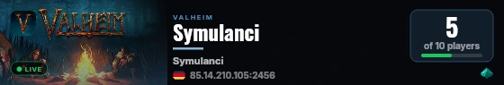 Symulanci live status badge