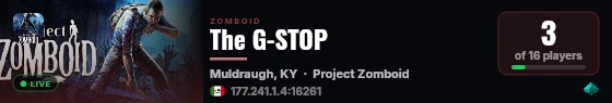The G-STOP live status badge