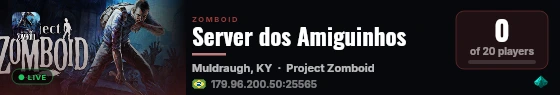 Server dos Amiguinhos live status badge