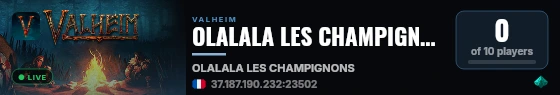 OLALALA LES CHAMPIGNONS live status badge
