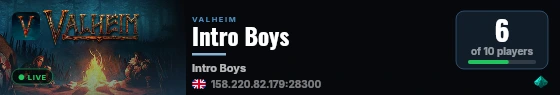 Intro Boys live status badge