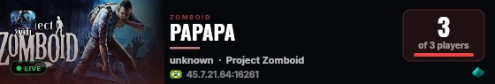 PAPAPA live status badge