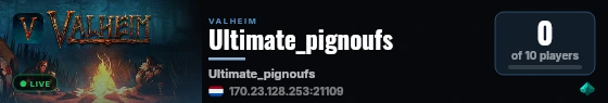 Ultimate_pignoufs live status badge
