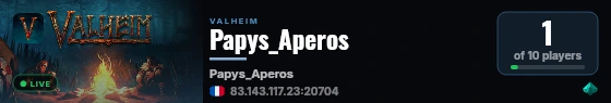 Papys_Aperos live status badge