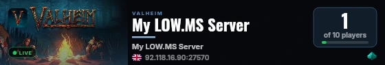 My LOW.MS Server live status badge