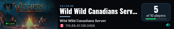 Wild Wild Canadians Server live status badge