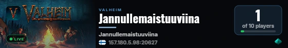 Jannullemaistuuviina live status badge