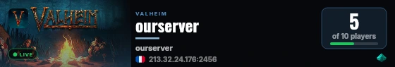 ourserver live status badge