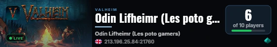 Odin Lifheimr (Les poto gamers) live status badge