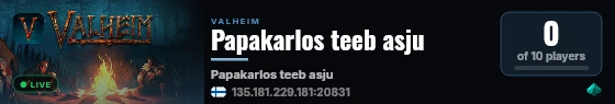 Papakarlos teeb asju live status badge