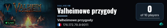 Valheimowe przygody live status badge