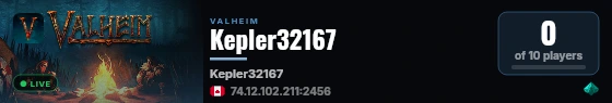 Kepler32167 live status badge