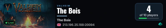 The Bois live status badge