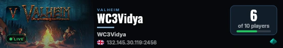 WC3Vidya live status badge