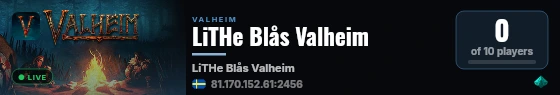 LiTHe Blås Valheim live status badge