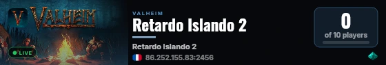 Retardo Islando 2 live status badge