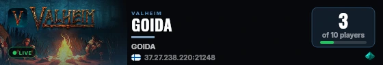GOIDA live status badge
