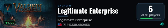 Legitimate Enterprise live status badge