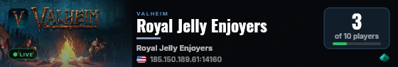 Royal Jelly Enjoyers live status badge