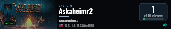 Askaheimr2 live status badge