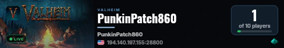 PunkinPatch860 live status badge