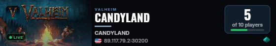 CANDYLAND live status badge