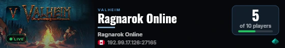 Ragnarok Online live status badge