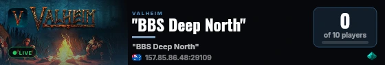 "BBS Deep North" live status badge