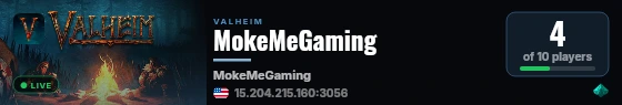 MokeMeGaming live status badge