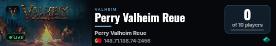 Perry Valheim Reue live status badge