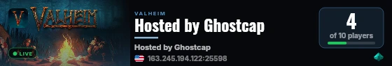 Hosted by Ghostcap live status badge