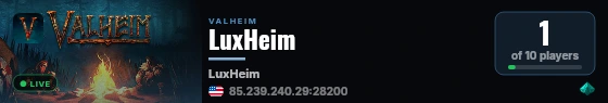 LuxHeim live status badge